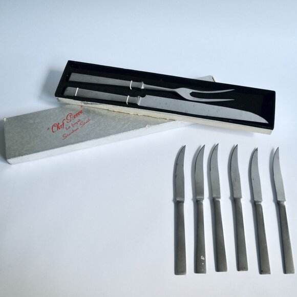 Chef Pierre Hot Forged Stainless Steel Carving & Steak Knife Set - Picture 1 of 5